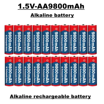 AA baterija za ponovno polnjenje, zadnji slog 1.5 V, 9800 MAH, alkalne materiala, primerna za daljinski upravljalniki, igrače, ure, radio, itd.