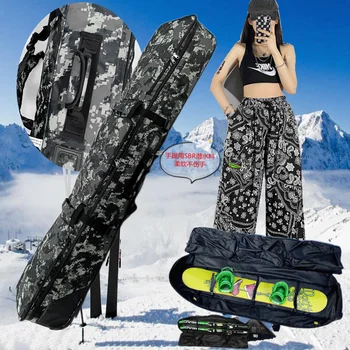 166cm snowboard vreča za smuči Vrečko oblačil Vse stvari Torba s Kolesi oblazinjeni Debele blazine prikrivanje