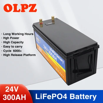 24V 300AH LiFePO4 Baterije, Vgrajene v BMS Litij-Železo Fosfat Celic, 6000 Globoko Ciklov Za RV Avtodomi Golf Voziček Sončne Z Polnilnik