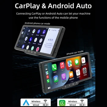 10.26 Palčni Avto Zaslon na Dotik Z Gumb Brezžičnega Carplay Android Auto Avto Prenosni Radio Bluetooth MP5 Gostiteljice Trajne Črna