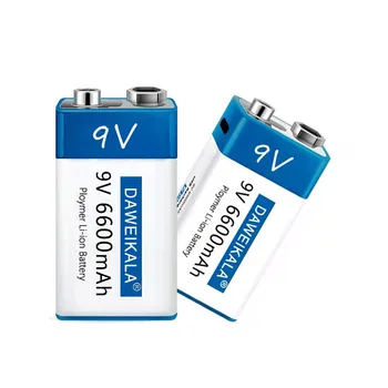 100% Nov 9V USB polnilna Litij-Ionska baterija 9V 6600mAh je primeren za fotoaparat in druge serije elektronskih izdelkov+USB line