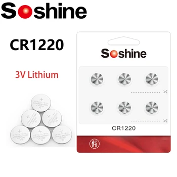 Soshine 3V Litijeva Baterija CR1220 CR1220 BR1220 ECR1220 DL1220 Kovanec Celice, Baterije za Daljinski Nadzor Watch Elektronske Beležnice