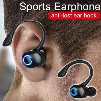 Anti-izgubil Uho Kavelj Brezžične Slušalke Športne Slušalke Bluetooth 5.2 Čepkov Eno Desno Uho Slušalke Z Mikrofonom za Pametni telefoni