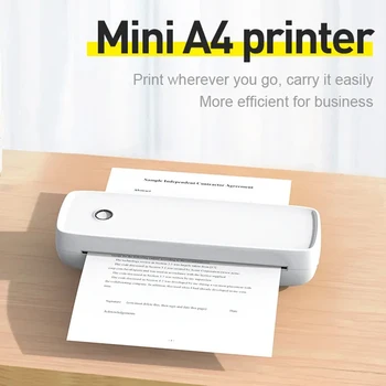 L80 No Ink Prenosni A4 tiskalnik Mini Wireless Mobile Termični Tiskalnik za Podporo 8.5x11 Pismo & A4 Papir Za Potovanja Urad za Delo