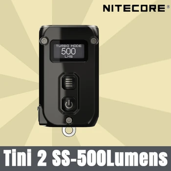 NITECORE TINI2 SS 500Lumens Polnilna LED Keychain Svetloba OLED Zaslon EOS Smart Svetilka