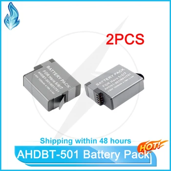 2PCS 1220mAh AHDBT-501 AHDBT 501 AHDBT501 Baterija za Gopro Hero 5, Junak 6, Junak 8, Junak 7 Fotoaparat