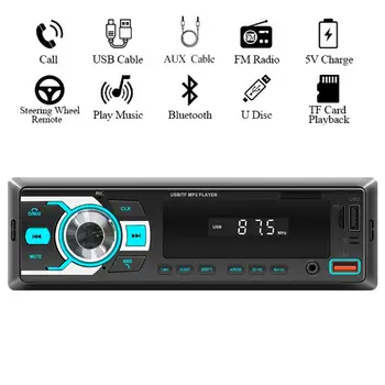 2.5 Inch Zaslon Avto FM Radio, Digitalni LED Zaslon Bluetooth 5.0 Stereo Eno Hrupa MP3 Predvajalnik Glasbe USB/SD s V Dash AUX Vhod