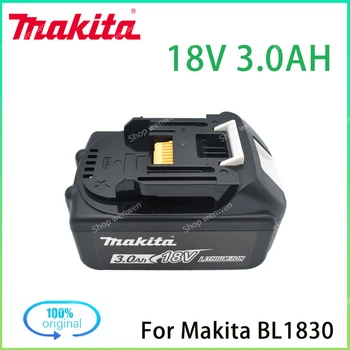 Originalni Makita 18V 3.0 Ah Akumulatorska ročna Orodja Baterije z LED Li-ion Zamenjava LXT BL1860B BL1860 BL1850 BL1830