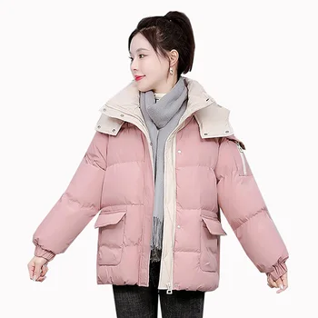 2023 Zimske Ženske Jakna Plašči Ženski Bombaž Hooded Suknji moda Tople Jakne Priložnostne Windproof Coats