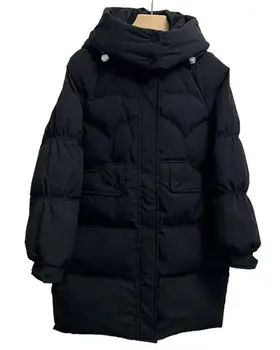 2023 ženskih Oblačil Jesen in Zimo Mid-dolžina navzdol jakno nov slog hooded Modna jakna 1022