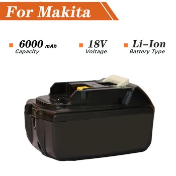18V 6000mAh Polnilna Litij-Ionska Baterija za Orodje Makita BL1830 BL1840 BL1850 BL1860 LXT400 LED z Nadomestna Baterija Polnilnik