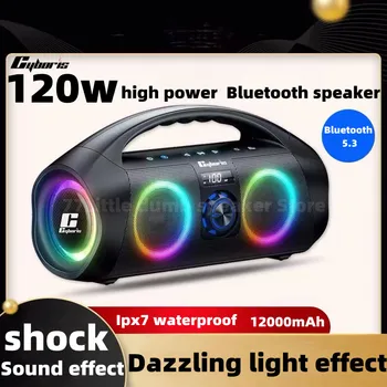 120W high-power nepremočljiva Bluetooth zvočnik prenosni RGB svetlobe subwoofer stereo surround domači kino 12000mAh TWS zvočnik