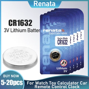 5-20PCS Renata CR1632 CR 1632 3V Litijeva Baterija DL1632 ECR1632 BR1632 GPCR1632 Za Daljinski Nadzor Watch Kalkulator Gumb Celic