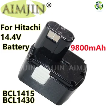 Najnovejši 14,4 V 9800mAh Zamenljive električno Orodje Baterijo Za Hitachi BCL1430 CJ14DL DH14DL EBL1430 BCL1415 NI-CD
