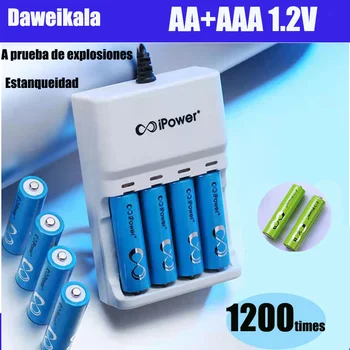 Batería AA + AAA, 1,2 V Batería Recargable Ni - MH AA 800 Mah 3a Batería De Flash Aaa Con Soporte De Batería 2pcaaa / AA