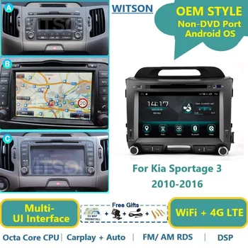 WITSON Android 13 Auto Stereo Za Kia Sportage 3 2010-2016 Avto Večpredstavnostna GPS Navi Carplay Vozila, Vodja Enote