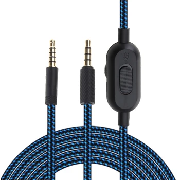 Pleteni Kabel Podaljšek za GPRO X G233 G433 Slušalkami Žica z Izključi mikrofon Nadzor Glasnosti Korozijo Odpornih Priključek
