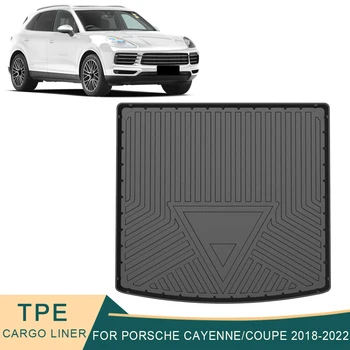 Za Porsche Cayenne 9Y0 Coupe 9Y3 2018-2022 Avto, Tovor Linijskih Vse Vremenske razmere TPE Non-slip Trunk Preproge Boot Pladenj Preprogo Dodatki