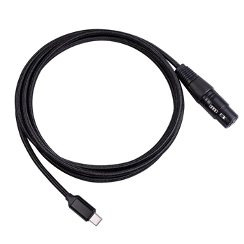 USB C do XLR Ženski Kabel, USB C Mikrofon Kabel Tip C Moški-XLR Ženski Mic Povezavo Studio Avdio Kabel (2M/ZA 6,6 FT)