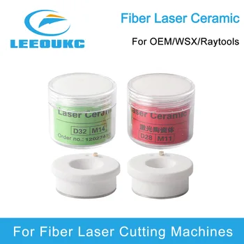 LEEOUKC Laser Keramični 28/32mm WSX Raytools OEM PR Pooblastijo KT B2 CON YAG Fiber Laser rezalni Stroj, Glavo Držite Šoba