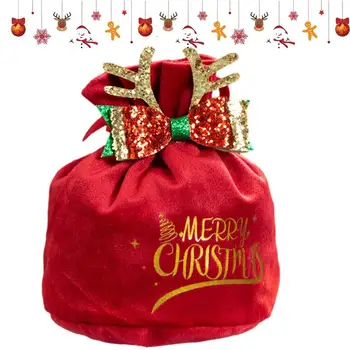 Božič Drawstrings Santa Vrečko Vrvico Božič Vrečke Božič Goody Bag Darilo Zdravljenje Candy Bag Drobne Obrti Torbica Za