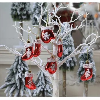 6pcs Božične Nogavice Okraski, Božični Okraski, Novosti Xmas Tree Visi Obeski Božično Darilo Dekoracijo Navidad #F
