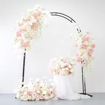 Vroče Prodaje Umetno Cvetje, Poročni Dekoracijo Z Železom Arch Ustvarjalne Umetne Rože Loka
