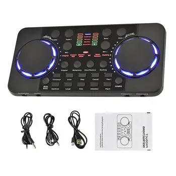 V300 Pro Live Streaming Zvočne Kartice 10 Zvočne Učinke 4.0 Avdio Vmesnik Mešalnik Za DJ Music Studio Snemanje Karaoke