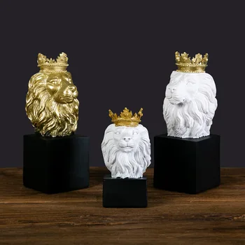 Lion King Kip Dekorativne Figurice Dom in Vrt, Okraski Študija Dnevni Sobi, za na Polico Desk Okraski Najboljših Darila za Moške