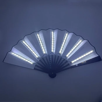 LED Simfonični Svetleče Svile Tkanine, Zložljiva Fan Bar Stranka Uspešnosti Vzdušje pobota Svetlobna Fan Rekviziti