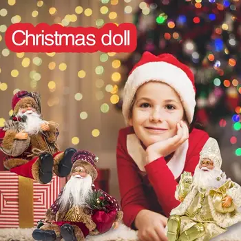 2020 Novo Božiček Sedi Lutka Tkanine Vesel Božič Doll Božični Okraski, Otroci Igrače Otroci Darila Božič Darilo Dekoracijo