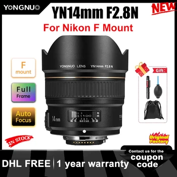 YONGNUO YN14mm F2.8N Za Nikon F Mount Kamera/ Samodejno Ostrenje/ Full Frame/Ultra Širokim Kotom Prime Leče