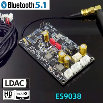 DLHiFi Bluetooth 5.1 QCC5125 ES9038 ES9023 Dekodiranje Modul OPAMP JRC5532DD Analogni Vhod za Trdi DAC APTX HD LDAC