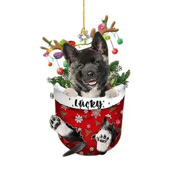 Ehime Pes Božični Okraski Smešno Ljubitelje Darilo Božično Drevo Ornament Drevo Slike Dekor Pes Božično Drevo Ornament Za Hišne Živali