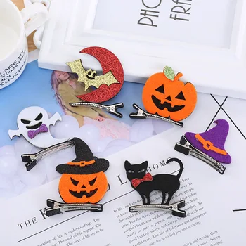 Ustvarjalne Halloween Jutranje Ostra Otrok, Tri-dimenzionalni Pribor za Lase Luštna Mačka Bučna Bb Posnetek Bat Ostra Darilo