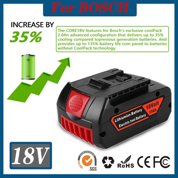 100%Original18V 6.0/8.0/10Ah Polnilna Litij-Ionska Baterija za Bosch 18V 6.0 Rezervno Baterijo Prenosni Zamenjava BAT609 100