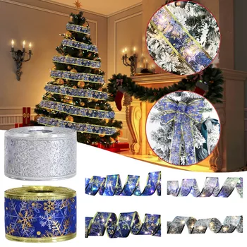 Vroče Prodaja 1m Diy Led Božično Drevo Dekorativni Trak Snežinka Zvezda, Luna Tiskanje Presenetljivo Traku Xmas Tree Okraski Visi
