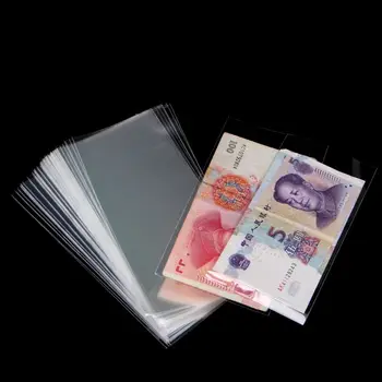 400 Kosov/Set papirnati Denar Zbiranje Strani prozorne Plastike Valuti Rokavi Strani za Shranjevanje Bill Žig Papir Spominkov 87HA